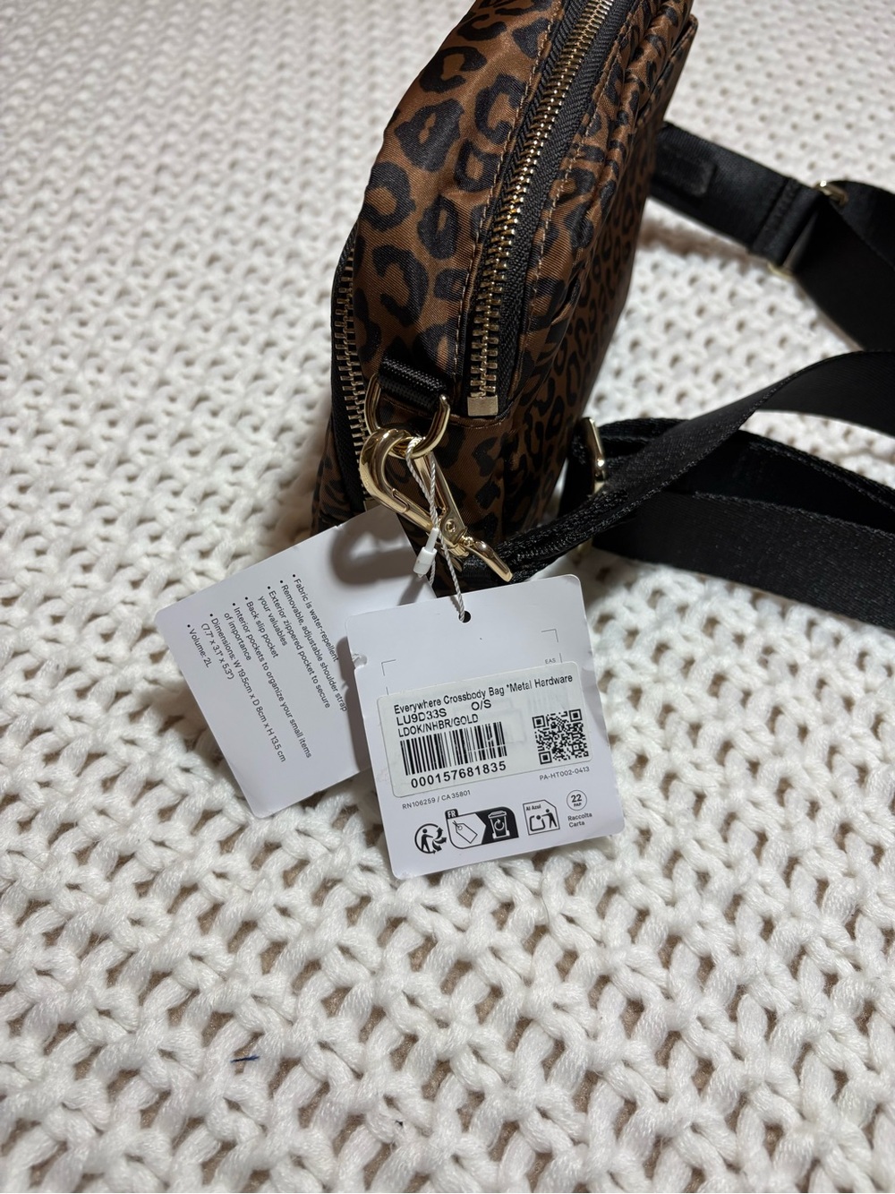 (NWT) RARE! lululemon leopardo everywhere crossbody bag *metal hardware - Picture 6 of 11